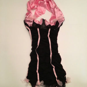 Leg Avenue Bow Tie Halter Corset Top Small